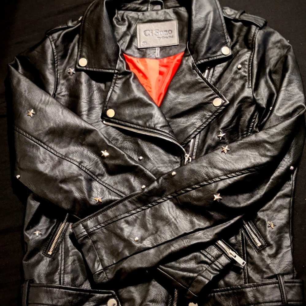 NWOT Ci Sino Faux Leather Jacket